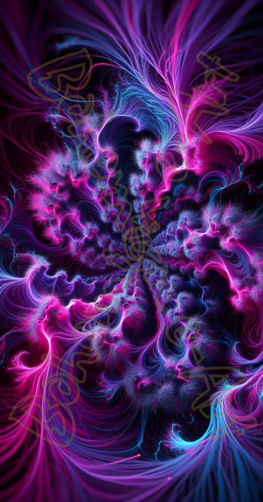 Wayne A. Cargill ~ Client Scout digital rendering of Bohemian e-Art: Art is Life and Life Is Art Purple Fluffies
